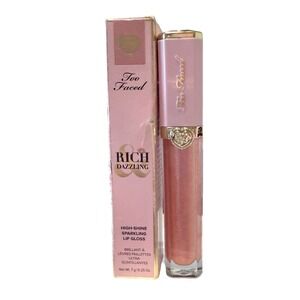 Too Faced Rich & Dazzling High-Shine Sparkling Lip Gloss You Up? NIB